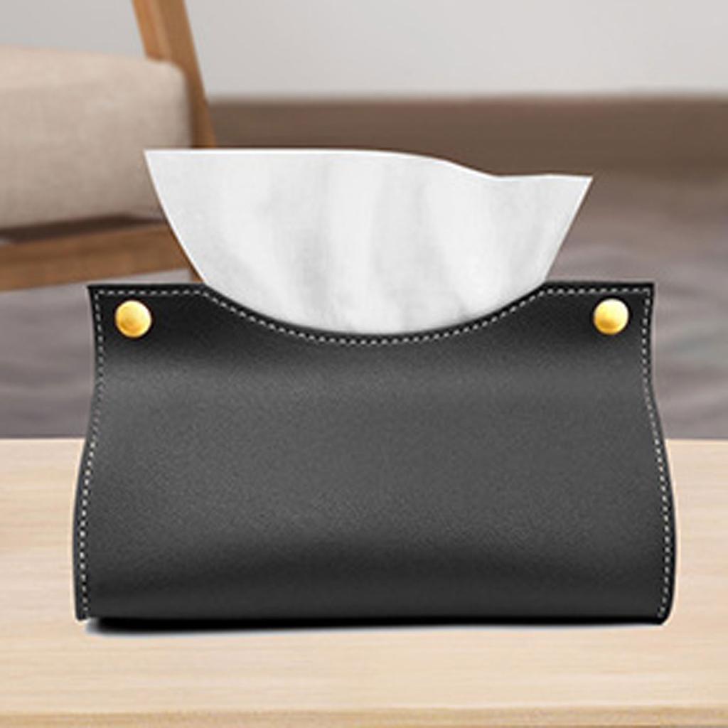 Leather Tissue Box Cover Leather Tissue Box Organizer Holder For Home Living Room Table