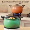 Micro Pressure Cooker Large Capacity Non-Stick Electric Pressure Pot with Safety Valve Glass Lid Fast Efficient Cooking Tool