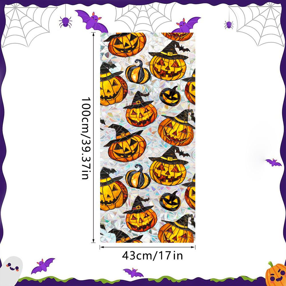 Halloween Decorations Window Clings - Hallowmas Ghost Spider Bat Pumpkin Monster Peeking Decals Party Supplies Decor