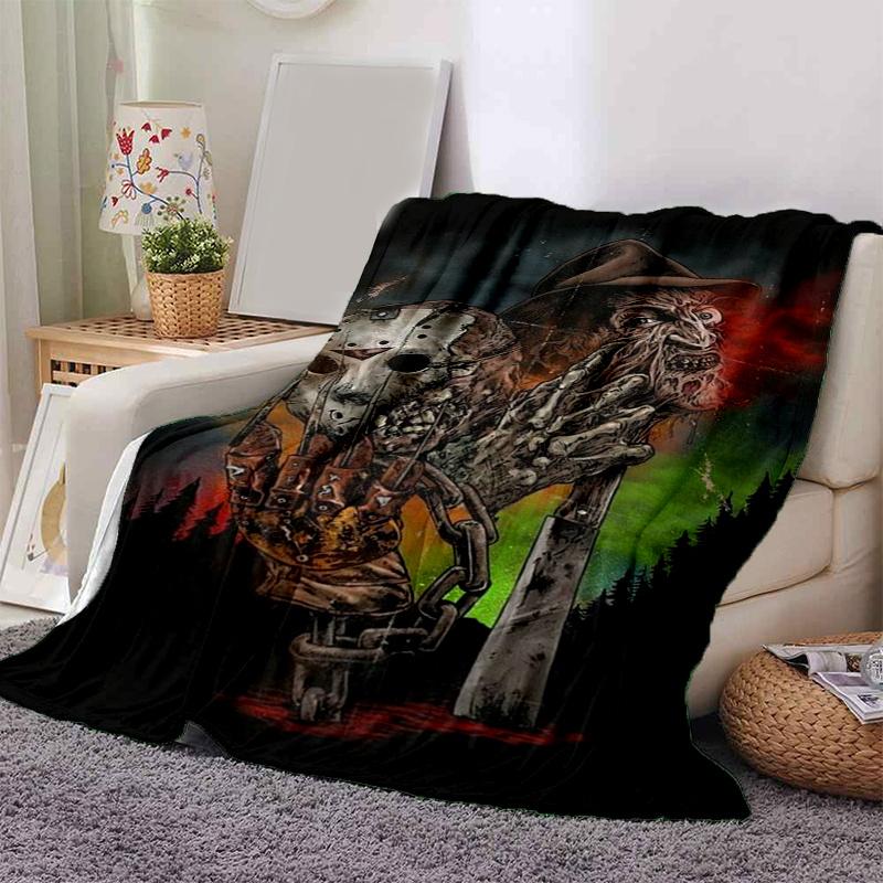 

Friday the 13th: Freddy vs. Jason - Horror Movie Poster T-ShirtPrint Blanket, Soft Blanket For Sofa Office Bed And Travelling Daughter Birth 130cm×150cm（50in×60in）