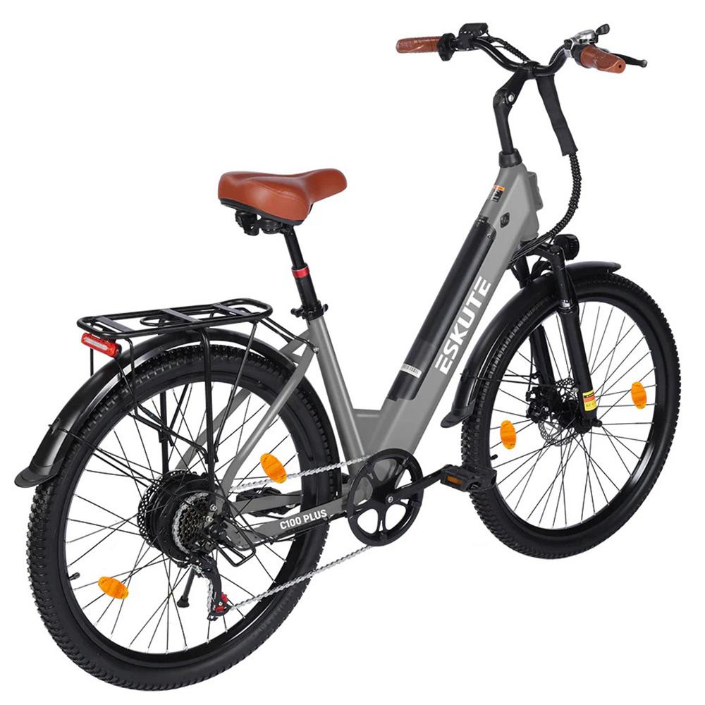 Electric Bicycle ESKUTE C100 26" 250W Motor LCD Display 36V 13AH City Ebike For Adult Top Speed 25Km/h Dual Disc Brake