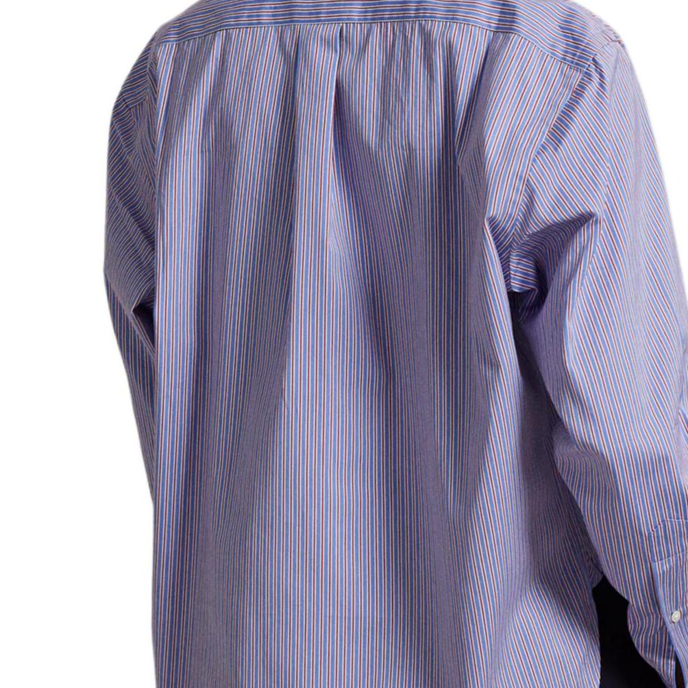 Polo Ralph Lauren Short Sleeve Striped Cotton Shirt Women Shirts Blue 211973130-001