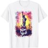 New York Liberty Statue USA Souvenir Landmark Watercolor T-Shirt