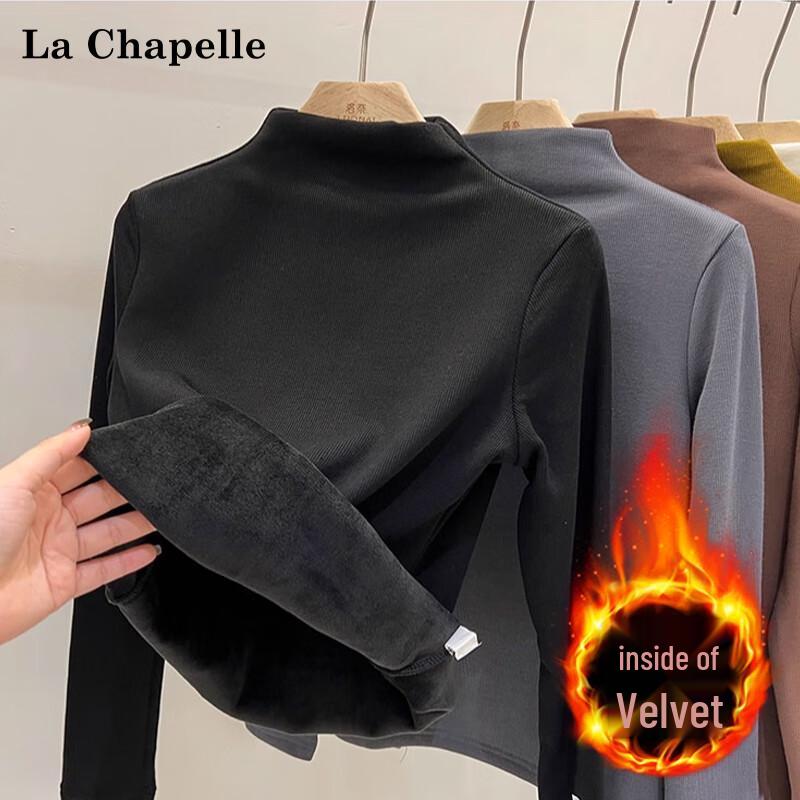 

La Chapelle Women s Fleece-Lined Turtleneck Base Layer Top XL