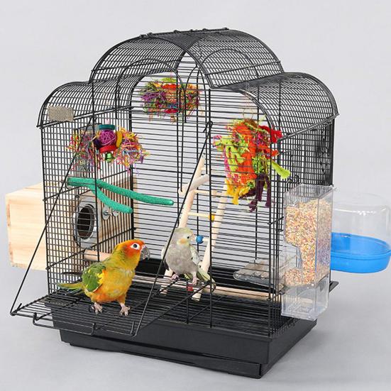 4 Stück Vogel Papagei Glocke Baumwollseil Blöcke Ball Hängender Käfig Dekor Kauspielzeug für Haustiere