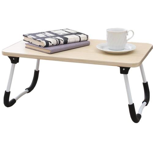 Fuji Boeki Mini Table, 51.5cm Wide x 30cm Deep x 21cm High, Natural Wood Grain, Foldable, Lightweight, Suitable for Sofas and Beds, Non-Slip, 28602