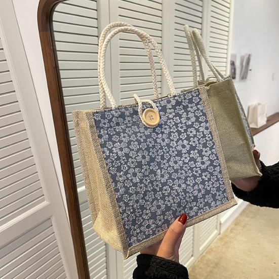 Women Handbag Floral Print Large Capacity Versatile Shoulder Bag Casual Everyday Bag Minimalist Tote Bag