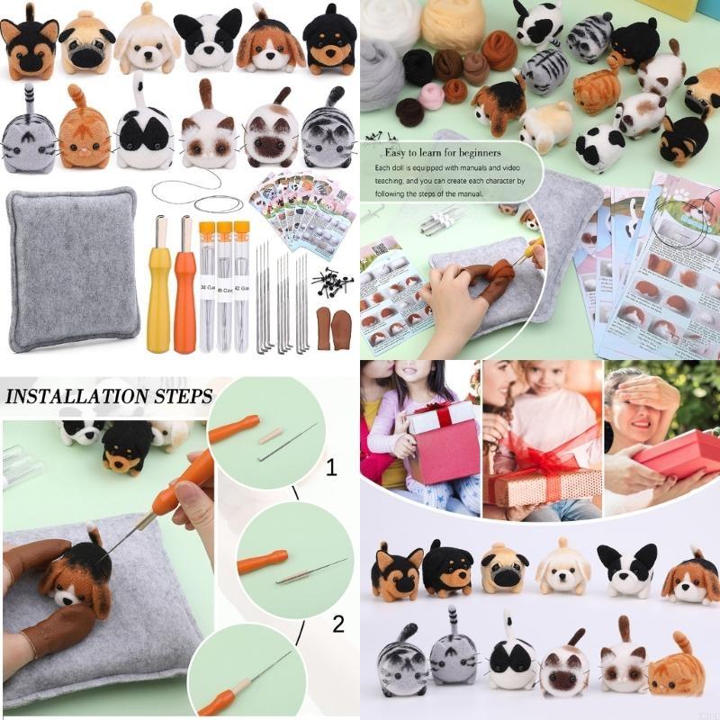 

Animal Needle Felting Supply Wool Felting Tool for Beginner Adult Felting Craft X3UC CN