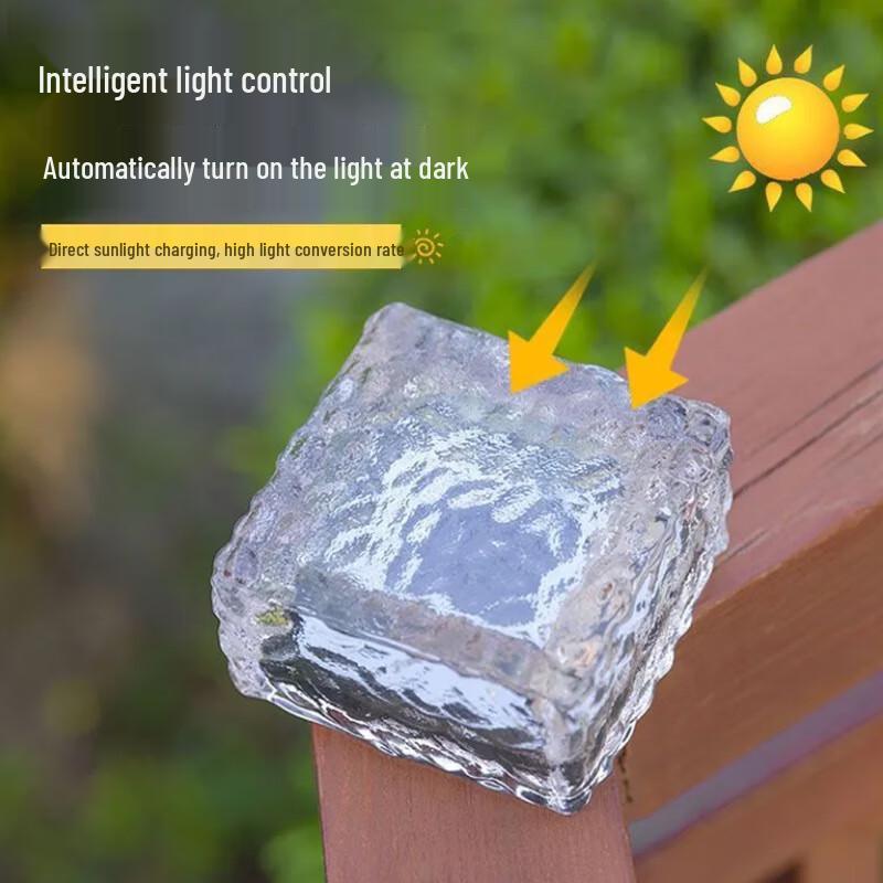 UOSU Solar Square Ice Brick Light