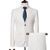 European Size Men's Three-Piece Wedding Suit - Thickened Formal Attire for Grooms