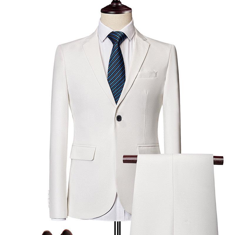 European Size Men's Three-Piece Wedding Suit - Thickened Formal Attire for Grooms