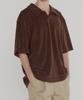 Intersection Open Collar Terry Polo Shirt [Brown]