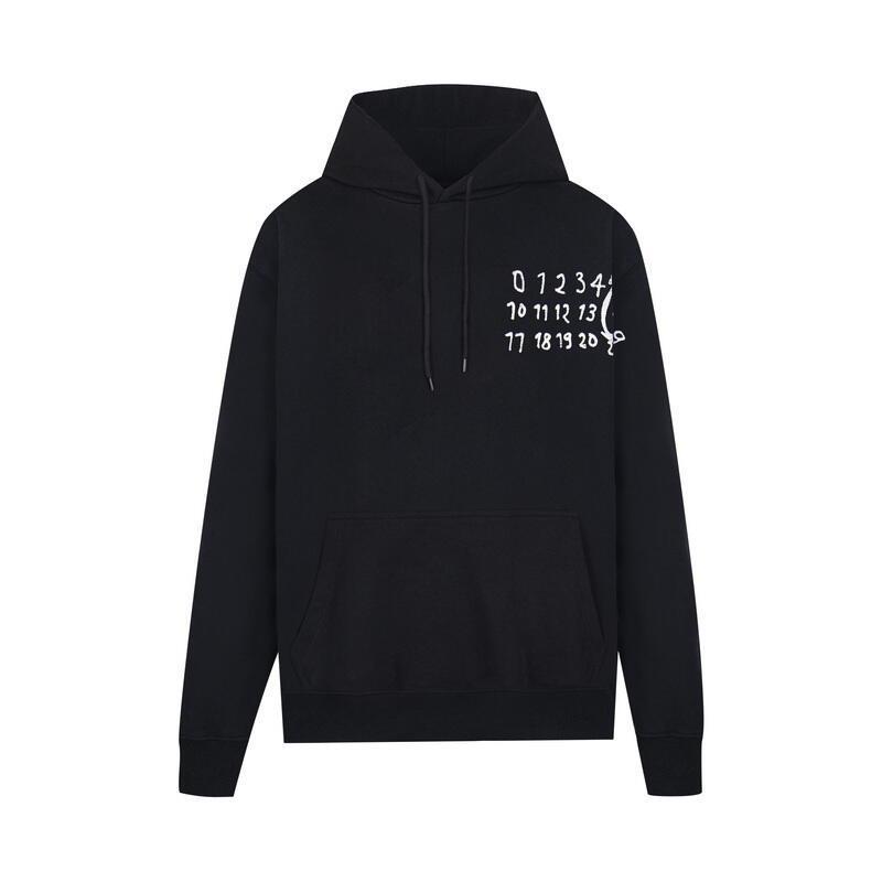 Unisex Margiela Hoodie: Lockere Passform, Umgekehrtes MM6-Logo, Reine Baumwolle, Rundhalsausschnitt, Trendiger Stil