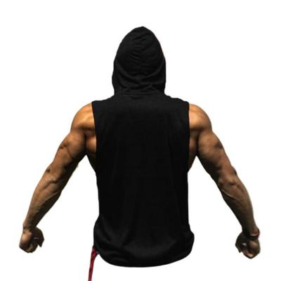 Fitnessstudio Kleidung Bodybuilding Stringer Kapuzen Tank Top Muscle Fitness Männer Kapuze Baumwolle Training Ärmellos