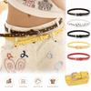 Polka Dot Pattern Designer Leather Belt Fashion Accessory Belt  For Skirts And Jeans
