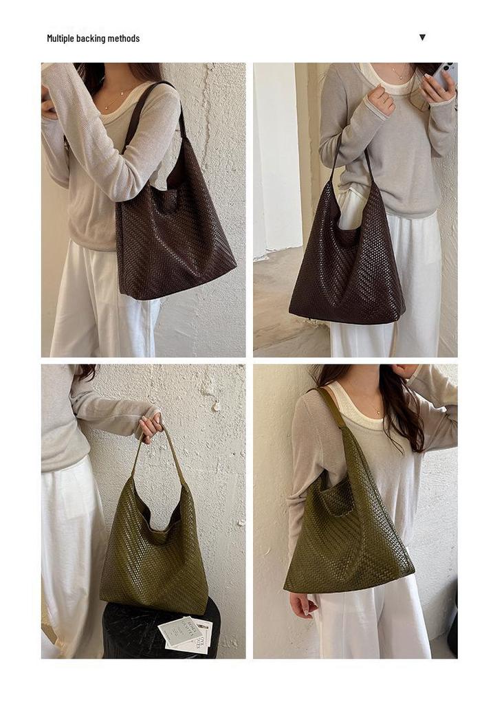 Korean Designer Large-Capacity 2026 Tote Bag: Stylish, Personalized, Women’s Fashion for Commuting - Wear As Shoulder or Crossbody.
