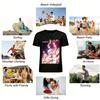 HUNTRAX Anime Girl Group Print Crop Top Trendy Game Peripheral Tee For Anime Fans Pure cotton T-shirt