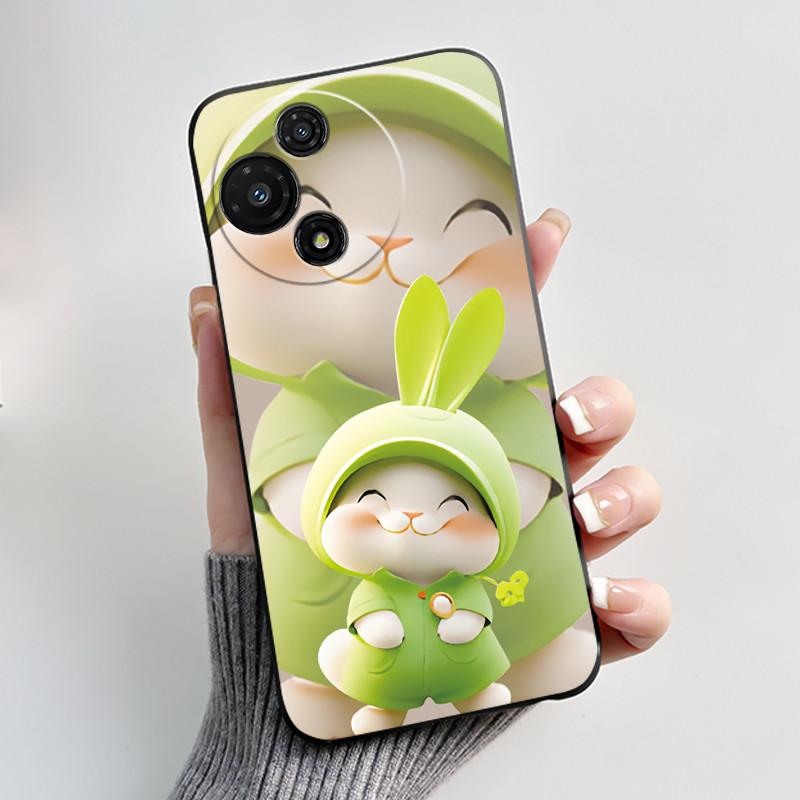 Soft Silicone Black Casing For TCL 60R 5G/60 5G Anti-scratch Cover For TCL 60 SE Nxtpaper T521K Penguins Design Shell