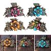 4x Diamante Turquoise Jaw Clip Womens Metal Updo Hair Clamp Barrette