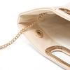 Baisikou Women's Clutch Bag, Fashionable Large Party Bag, Wedding Bag, 3-Way Handbag, Crossbody Bag, Shoulder Bag (Ivory)