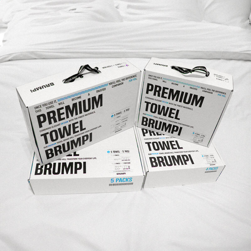 

[D Gray 5 Towel Set] BRUMPI Premium Towels