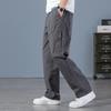 New Men's Casual Pants Multi-pocket Work Pants Men's Loose Large Size Elastic Waist Pants Outside Large Size Men's Clothing