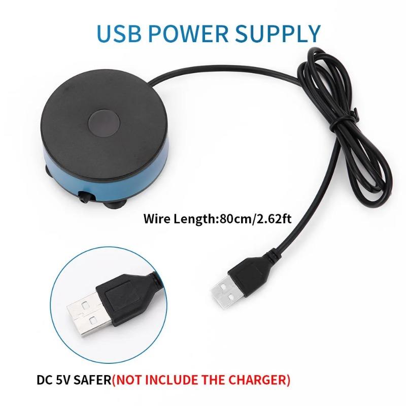 USB DC Low Pressure Aquarium Oxygen Air Pump Small Oxygenating Pump Oxygen Feeder Air Compressor Fish Tank Aquarium Accessories