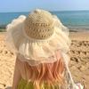 Temperament Lace, Large Brim, Showcasing Face, Small Straw Hat, Female Summer Vacation Beach Sun Protection Hat