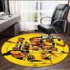 Borussia DortmundBVB Print Round Rug, Washable Floor Carpet, For Entryway Dorm Laundry Room Office Study, Home Decor Birthday Christmas Gift
