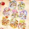 8in1 Kawaii 3D Cartoon House Miniature Scene Stickers Book Fun DIY Stacked Scrapbook Stickers Children's Festival Gifts