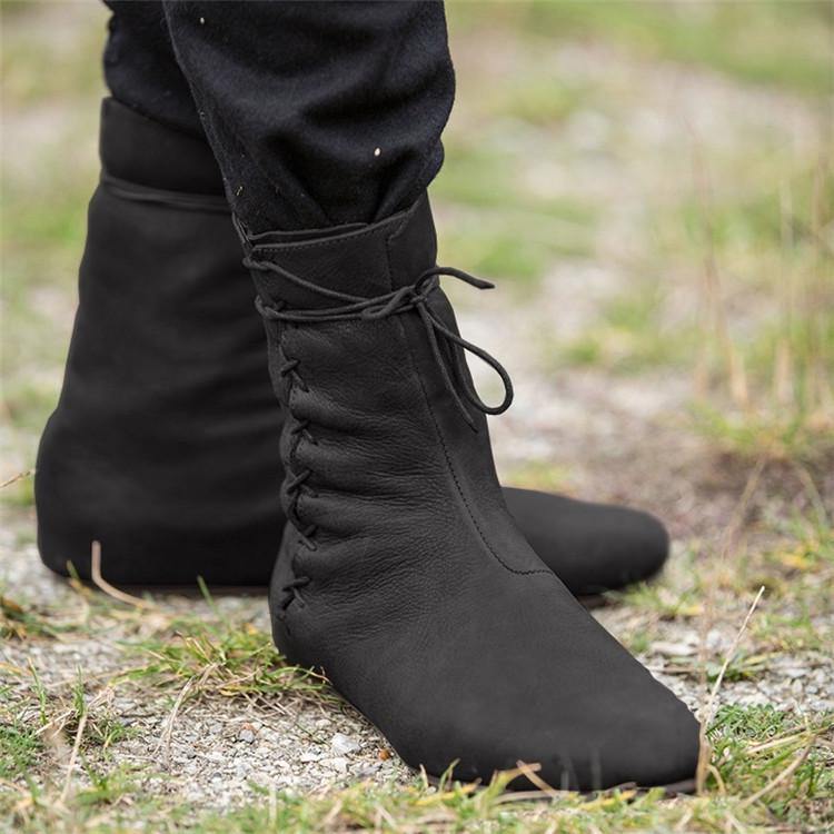 black medieval boots
