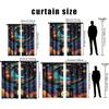 2PCS Starry Sky Crescent Exotic Lantern Curtains   Mysterious Style   Bedroom and Living Room   Drawbar Pocket Decorative Curtains