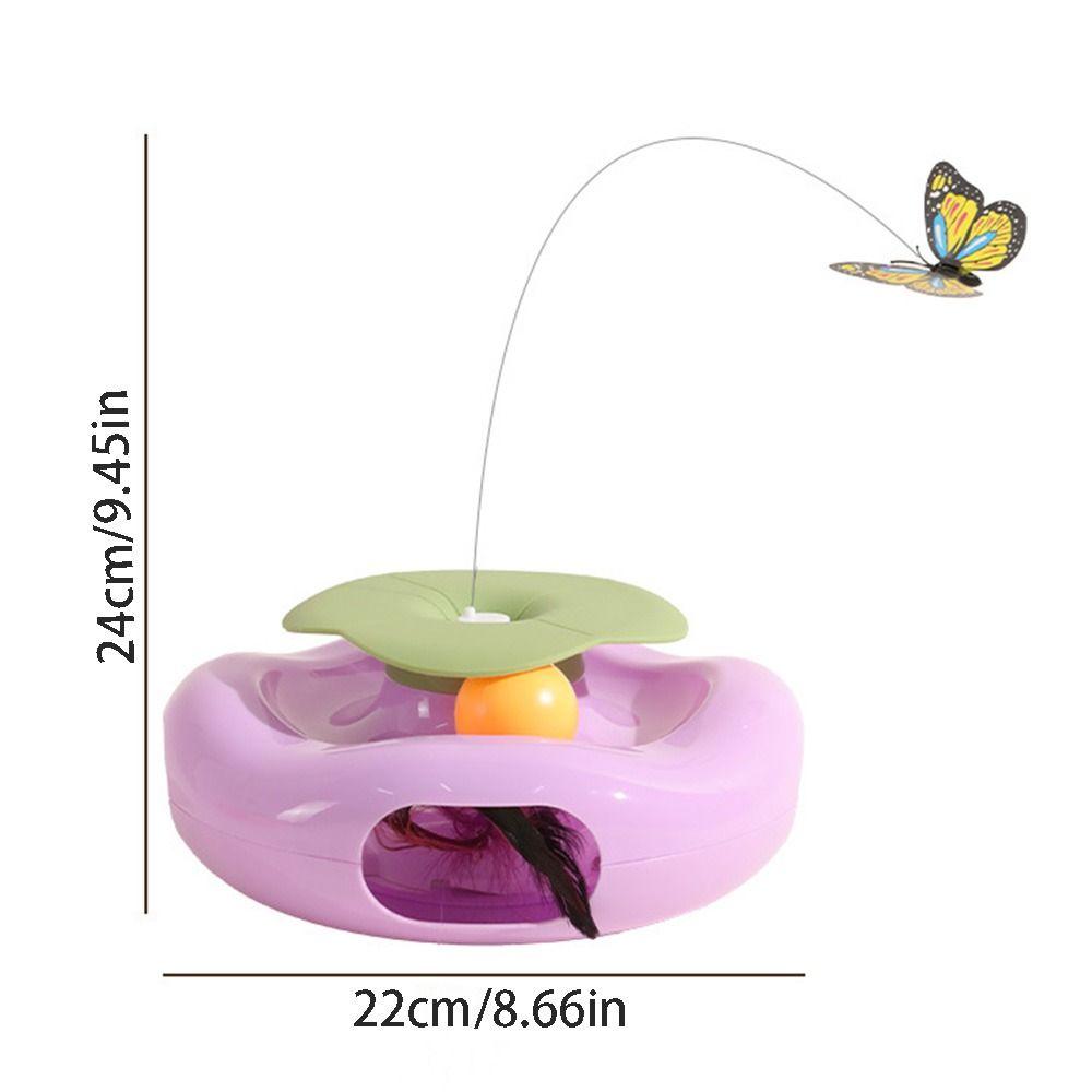 Built-in Feather Smart Interactive Cat Toy Non-slip Butterfly Cat Teaser Toy  Pet Supplies