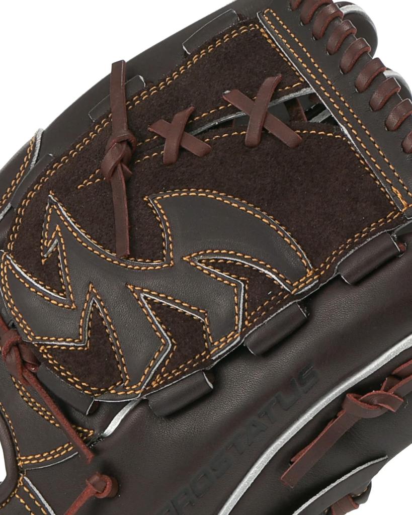 ZETT Pro Status Baseball Glove for Brown Size 4 Pitchers, Right-Handed Throw, (3700), (BPROG411)