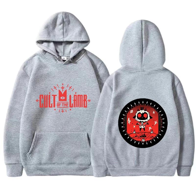 2024 Cult Of The Lamb Weich bedruckte Hoodies Funko Pop Kawaii Sweatshirts Übergroße Persönlichkeit Herren/Damen Pullover Streetwear