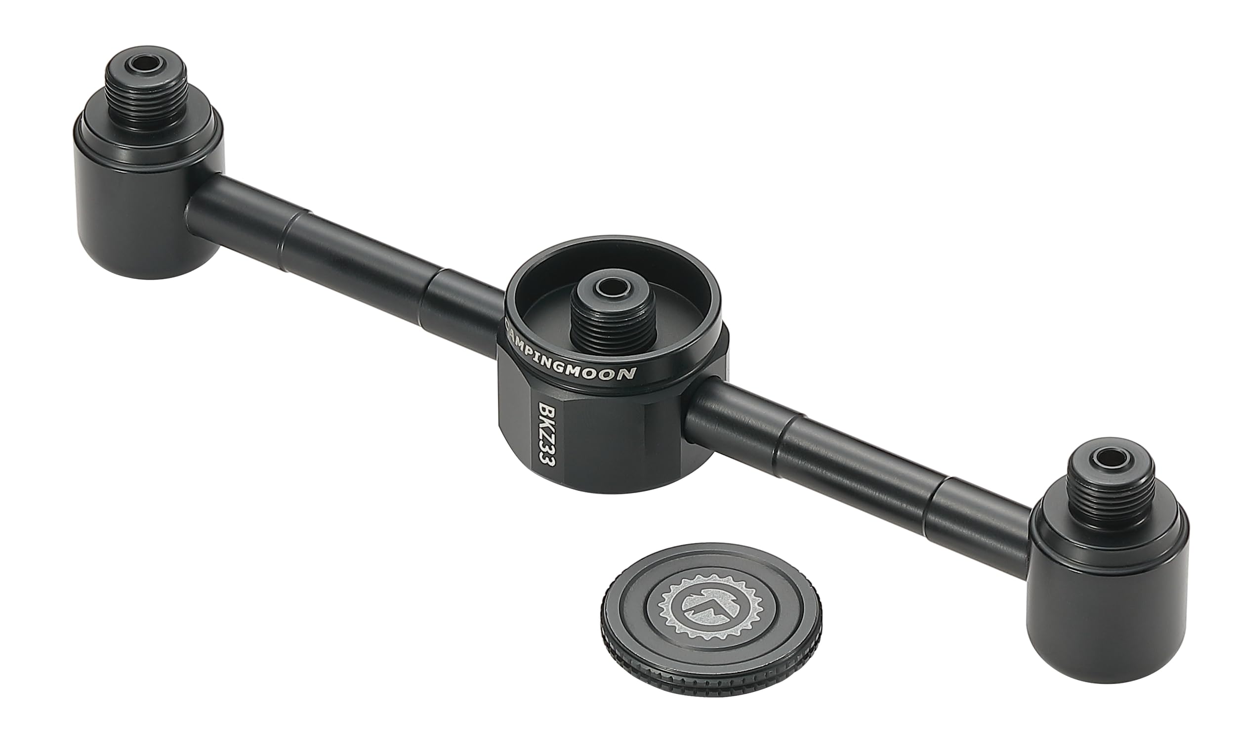 

CAMPING MOON OD Canister Gas 3-Way Adapter, Gas Candle, Gas Lantern, Separation Adapter, Screw-in Type, Black Gear, Chandelier, BKZ33