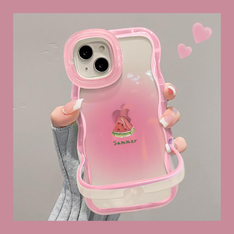 

Подходит для Apple 15pro Чехол для мобильного телефона iPhone 14 Summer Smudge Watermelon 13 Wave Edge 12 Invisible Double Bracket X iphone 15