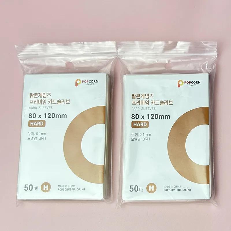 Korea Clear Kpop Photo Card Sleeve Anti-scratch Transparent Protector Bag For Popcorn Diy Game FootBall Korean idol Card Holder