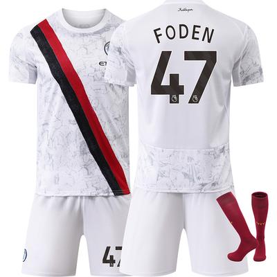 25-26 Maglia da trasferta del Manchester Maglia da calcio per bambini e adulti FODEN #47