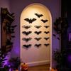3D Hollow Paper Bats Halloween Decorations Realistic Scary Bat Stickers , 96 Individual Bats To Arrange for Indoor Party Backdrops, Store Displays,