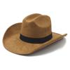 Vintage Suede Top Hat Hot Eaves Outdoor Western Cowboy Hat Fashion Party Hat Jazz Hat