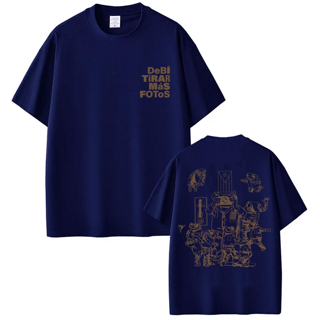 T-shirt célèbre rappeur Bad Bunny Debi Tirar Mas Fotos DTMF World Tour T-shirts tendance Unisex Hommes Vintage Hip Hop T-shirts en coton