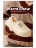 Waterproof Cotton Slippers: Women's/Men's Non-Slip Thick-Soled, Plus Velvet, Warm, Closed Heel for Autumn/Winter.