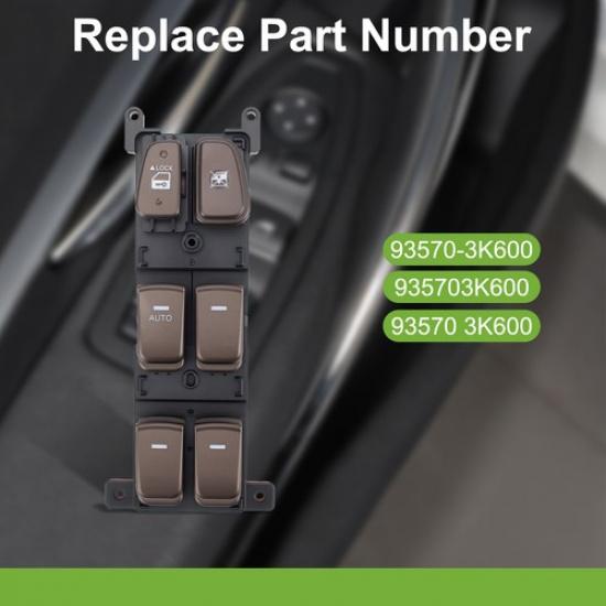 Master Power Window Door Control Switch for 2009-2010 Hyundai Sonata Driver Side