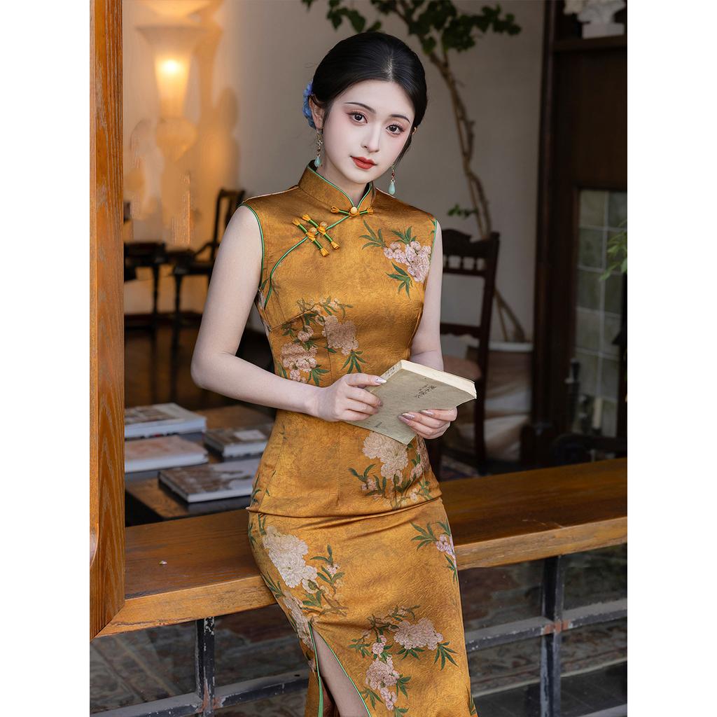 Sleeveless cheongsam 1011 new improved young women's summer new Chinese style national style dress retro old Shanghai
