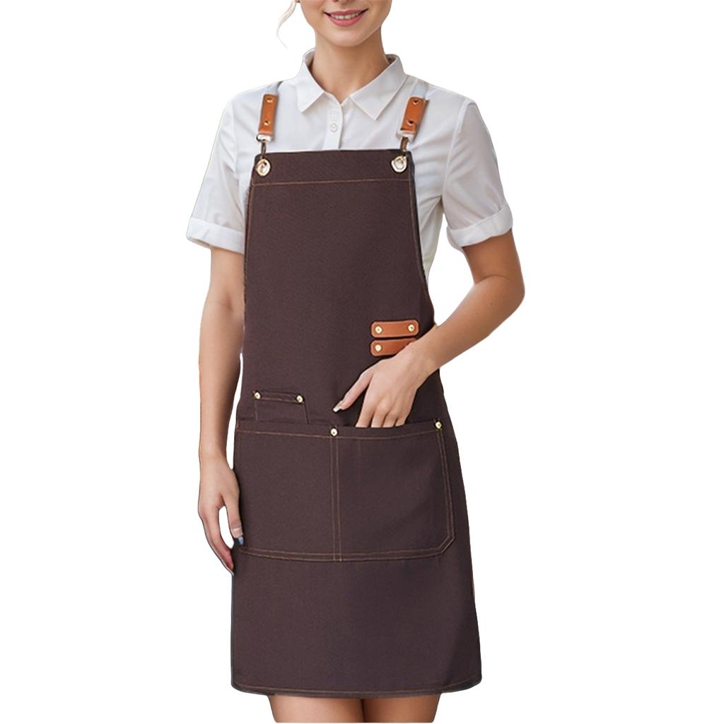 Multi-Scene Work Apron - for Chefs/Waiters/Suitable for Hotel/Restaurant/Coffee Shop/Baking/Manicure Shop Durable Work Uniform