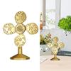 Creative Chinese Style Good Luck Ornaments Gold Alloy Windmill Ornaments The Fung-shui Fengshui Fan Statues Gift