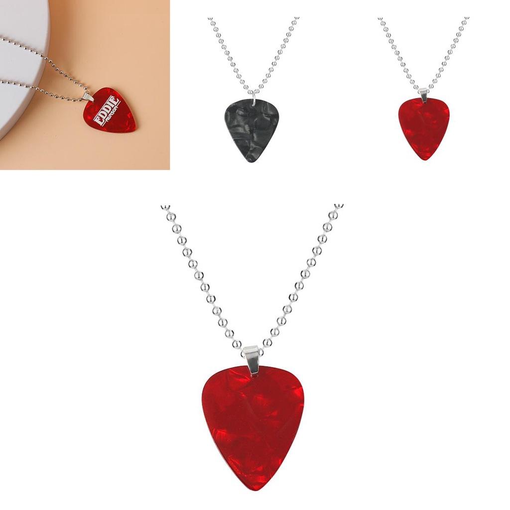 Stranger Things Eddie Munson Guitar Pick Necklace Creative Design Music Lover Gift