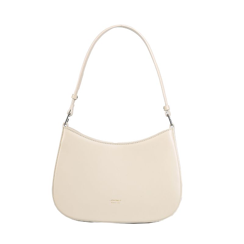 

Bag Female Special-Interest Design Western Style Fashion All-Matching Baguette Beige White