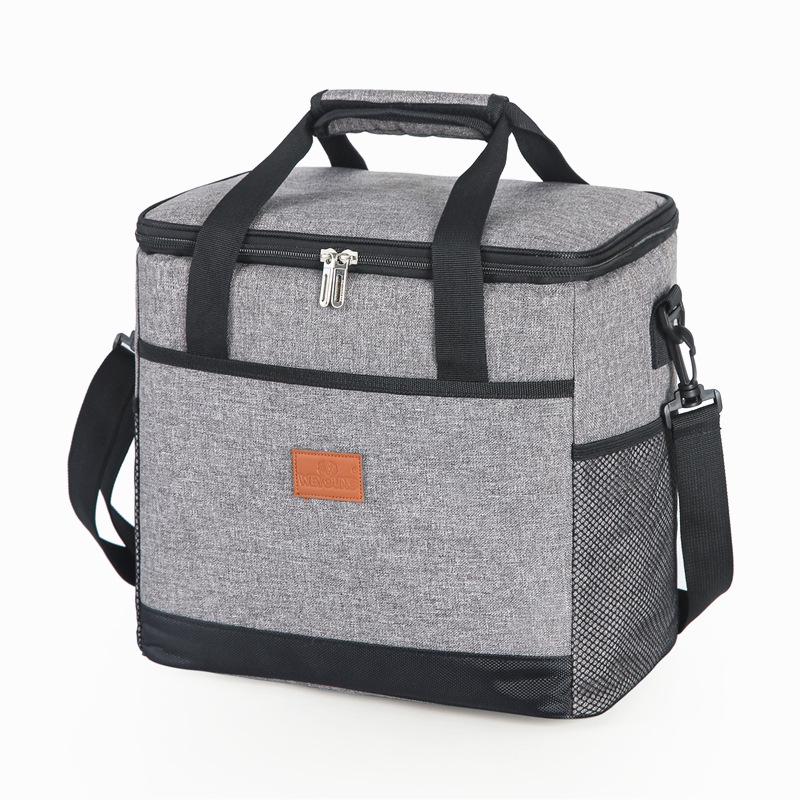 

Waterproof Oxford Large Insulated Picnic Bag with Ice Pack for Outdoor Use 15L сірий колір